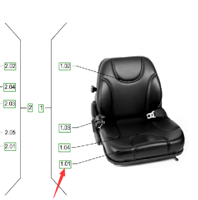 Laying machine seat part number 754905105