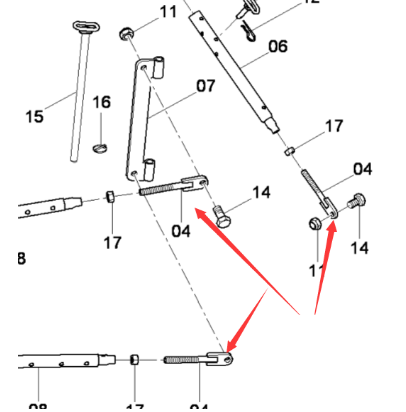 Paver pull bar bracket right part number D43908650