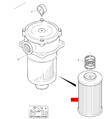 Laying machine liquid filter part number 481211226