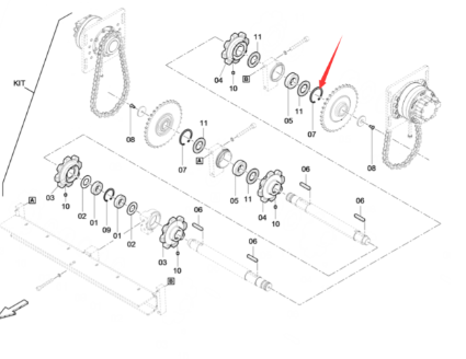 Part number D93603212 for the chain wheel clamp ri