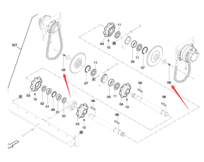 Part number 0216195762 for the bolt of the chain w