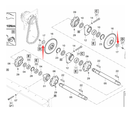 Part number 4812026723 for the sprocket gasket und