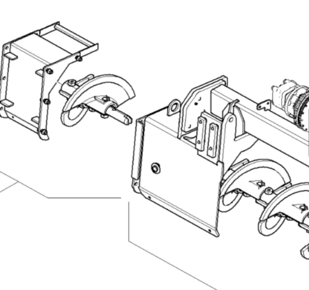 Laying machine extended by 3.14 meters, material d