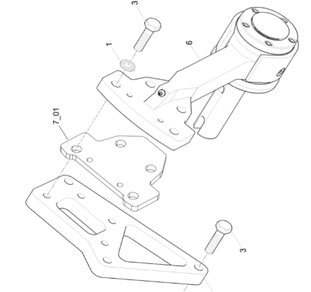 Laying machine end hanger component part number 48