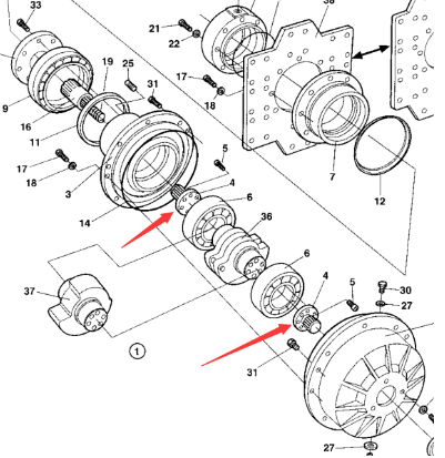 Laying machine vibration connection sleeve part nu