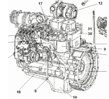 Laying machine diesel engine assembly part number 