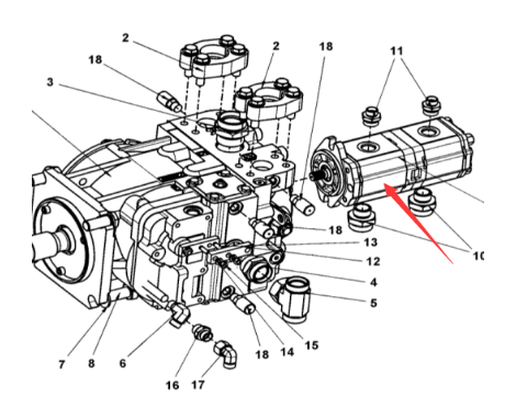 Road roller steering pump part number 4812266044
