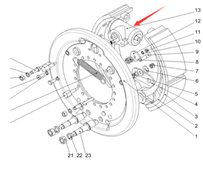Road roller brake cylinder part number 4812271795