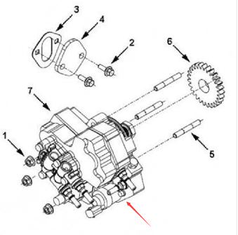Paver high-pressure oil pump part number 481227162