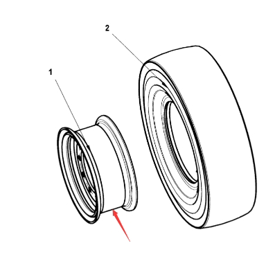 Paver wheel hub part number 4812266375