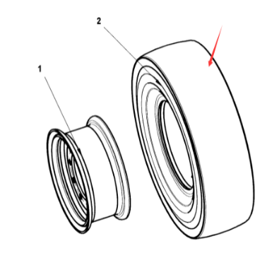 Paver and roller tire (flat) part number 481226632