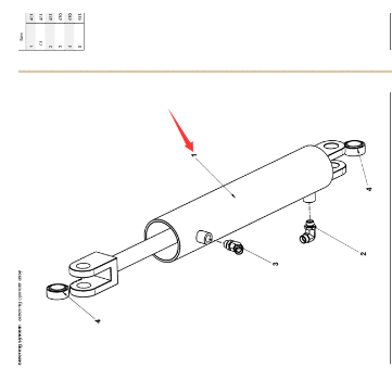 Paver steering cylinder part number 4812266734