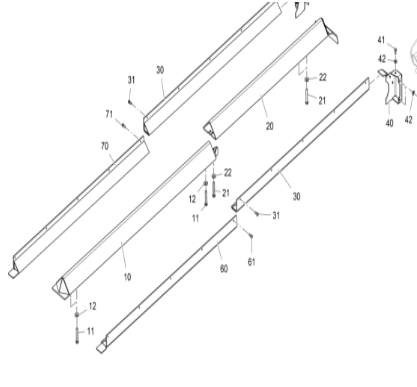 The left and right guard plates behind the large c