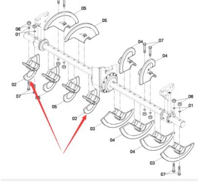 Spreader Spiral Stirring Blade D380001259