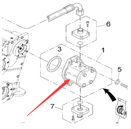 Single gear pump left transfer case for imported p
