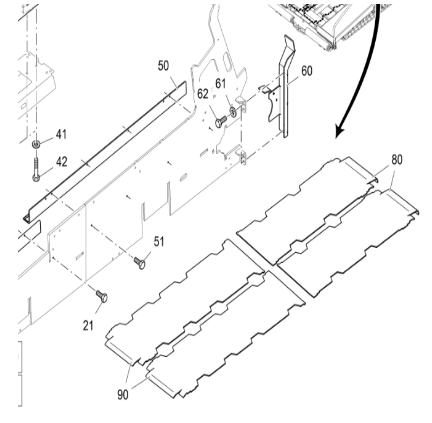 Rear feeding base plate for imported paver (mechan