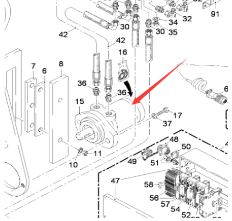Milling hub drive motor repair kit 18253