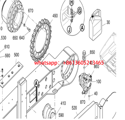 Vogel LE paver walking motor reducer 2102721