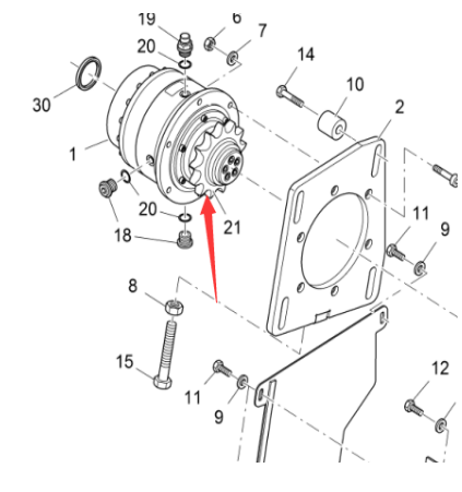 Folgley paver scraper sprocket 4610062220