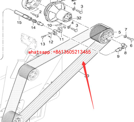 Milling the drum belt 113850 with an imported mill