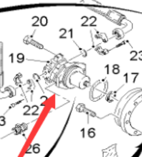 Milling machine front walking motor 172614