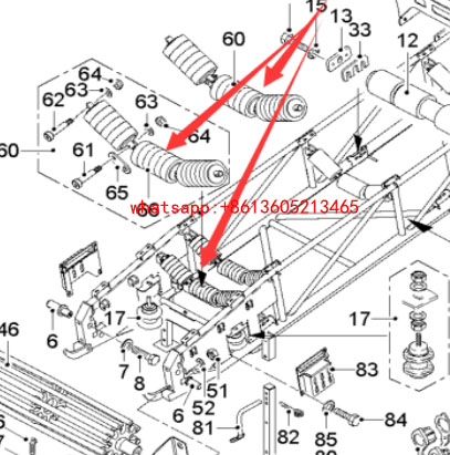 Imported milling machine three-section idler 72068
