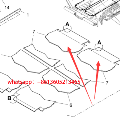 Bottom plate for material feeding after hopper of 