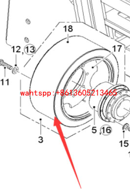 Solid rear tires of the milling machine 2149239