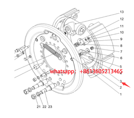 Road roller walking system brake pad part number 4