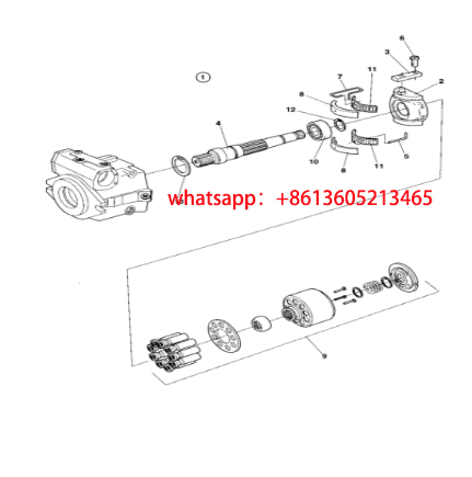 Paver engine fan hydraulic pump 4812155786