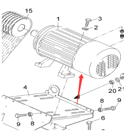 Imported paver heating motor 27/44kw 4625201099
