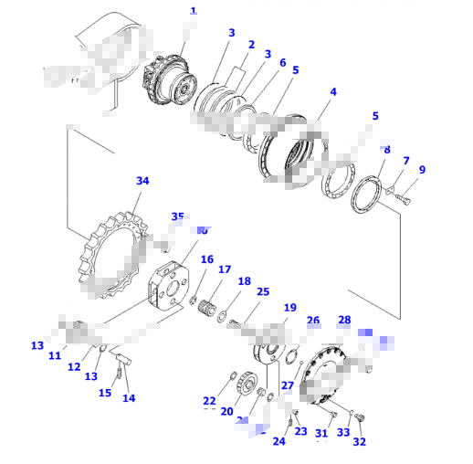 LS15V00020F4 KOBELCO Final Drive SK460 8 Final Dev