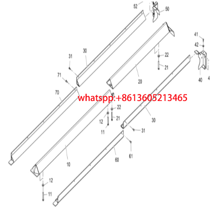 Imported paver scraper large chain rear middle gua