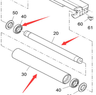 Imported paver roller shaft 2182538
