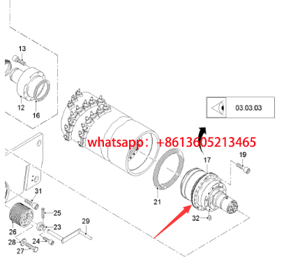 Wittgen milling drum reducer part number 2352754