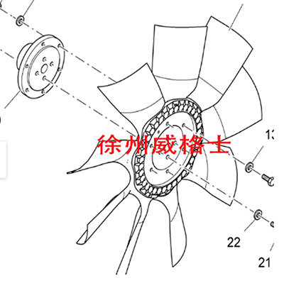 Imported paver engine fan blade 2226830