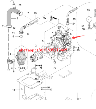 Imported milling machine water pump piston 200089