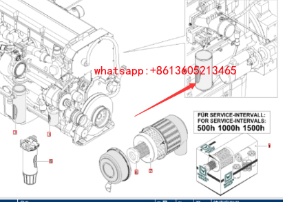 Imported milling machine diesel filter 2642648