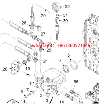 Milling machine traveling pump pressure gauge 5008