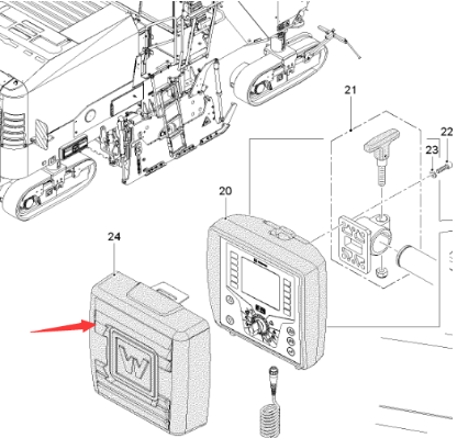 Wirtgen computer cover - Part Number 2295861