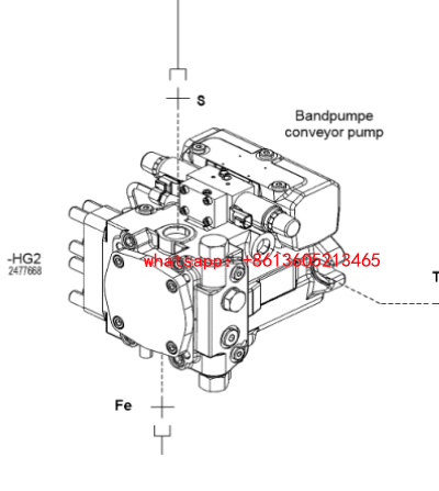 Milling machine feeding belt drive hydraulic pump 