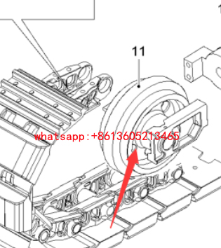 Front driven wheel of the milling machine 2139776