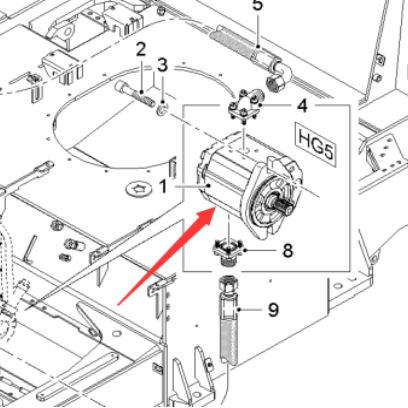 Milling machine water spraying hydraulic pump 2316