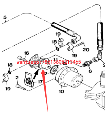 Milling machine front wheel traveling motor 90051