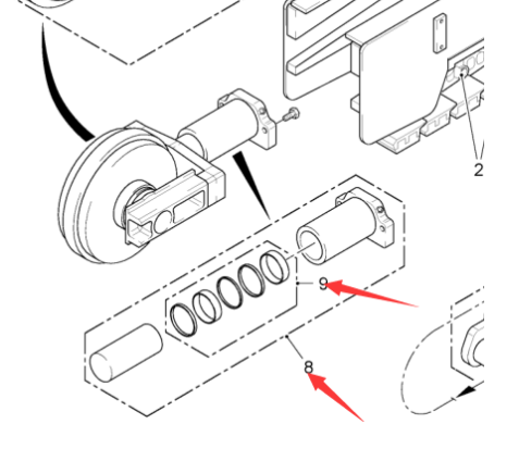Imported milling machine track tensioning cylinder