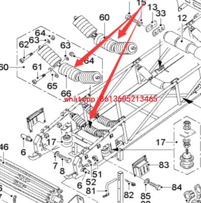 Imported milling machine three-section idler 72068