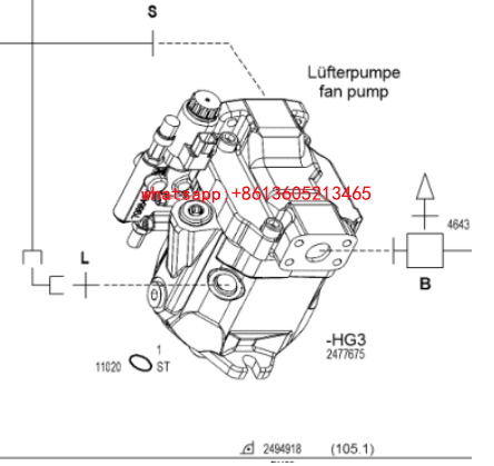 The part number of the imported fan hydraulic pump