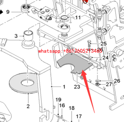 Rubber stopper plate for the milling machine