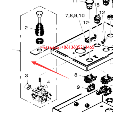 Milling machine travel control handle 192474