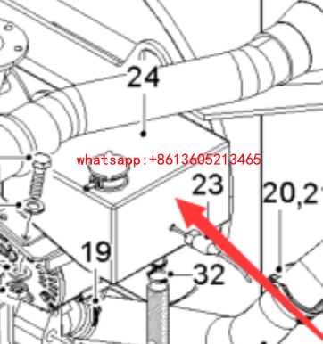 Imported engine auxiliary water tank 2241601